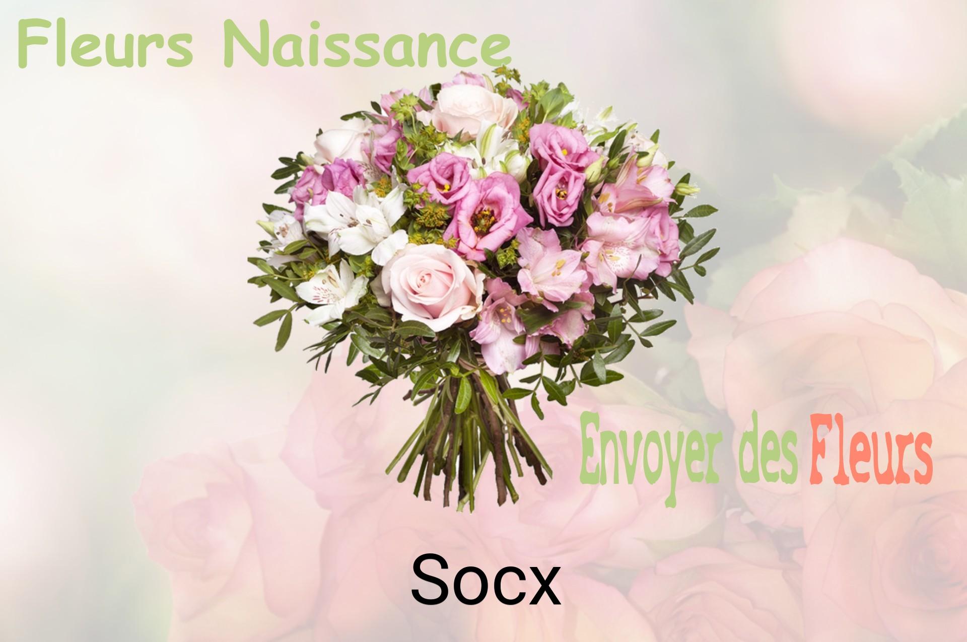 Bouquet de fleurs de naissance livré à Socx